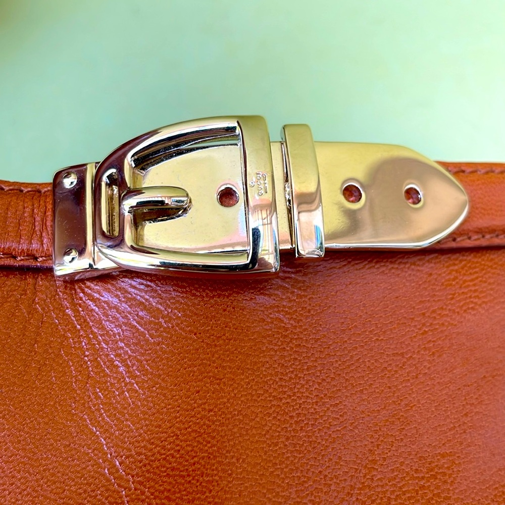 Vintage bright caramel/gold Gucci all leather booties with dust bag - Picture 5 of 15